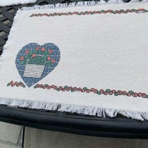 Vintage Blue Heart Placements Set of 6.